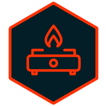 Gas burner icon